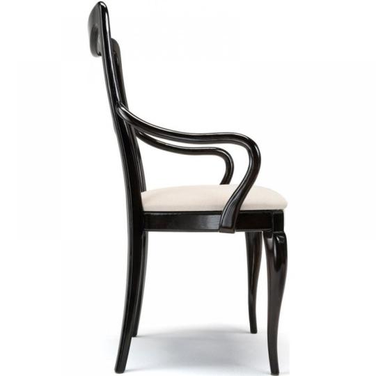 tomorfa fekete karfas etkezoszek polgari elegans klasszikus mediterran egyedileg karpitozott szek fenyes etkezo nappali asztal toszkan olasz butorok lameridiana lakberendezesi bolt kenyelmes minosegi etterem bar bisztro ives.jpg